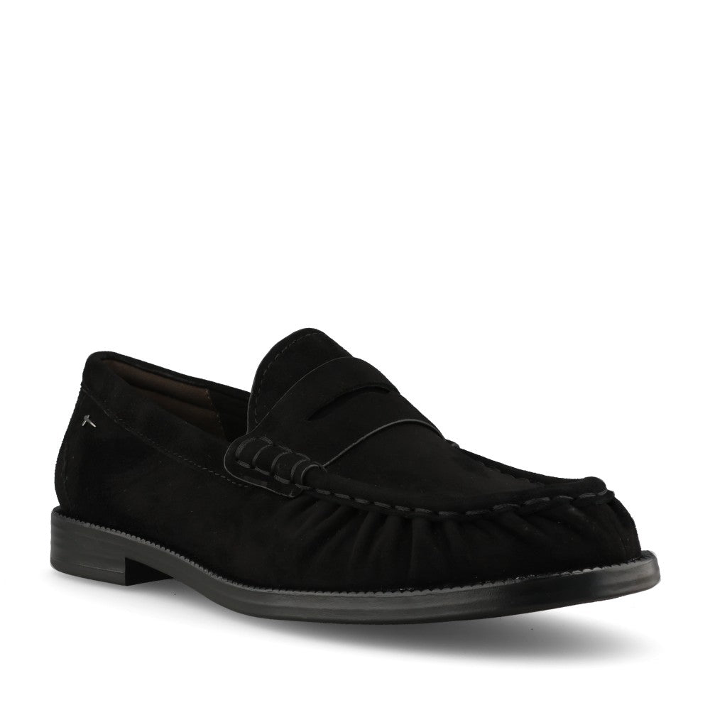 Tamaris Ladies 1-24251 Suede Leather Loafer In Black