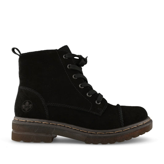 Rieker Ladies 78202 Lace Boot In Black