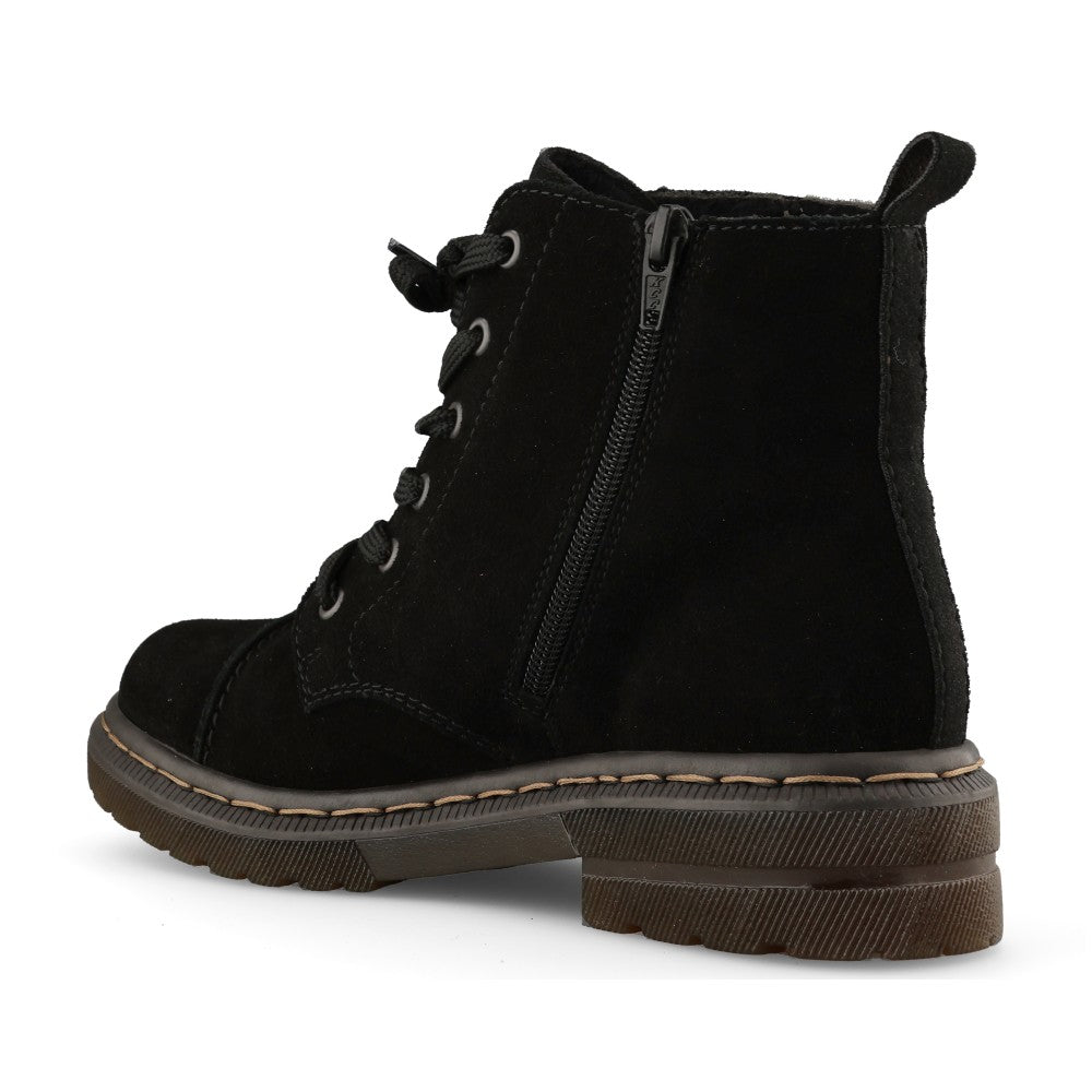 Rieker Ladies 78202 Lace Boot In Black
