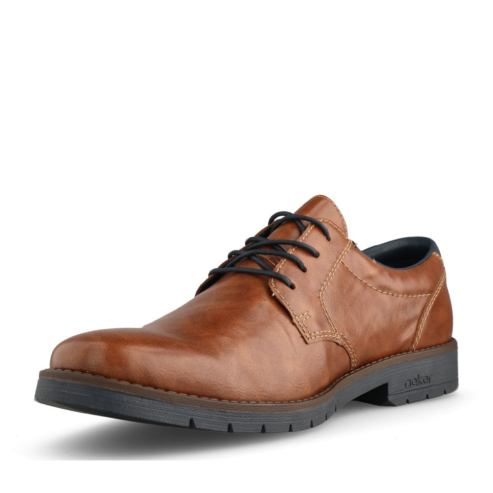 Rieker Mens 13900 Lace Shoe In Brown