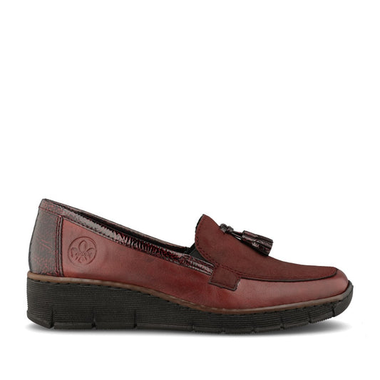 Rieker Ladies 53771 Shoe In Red
