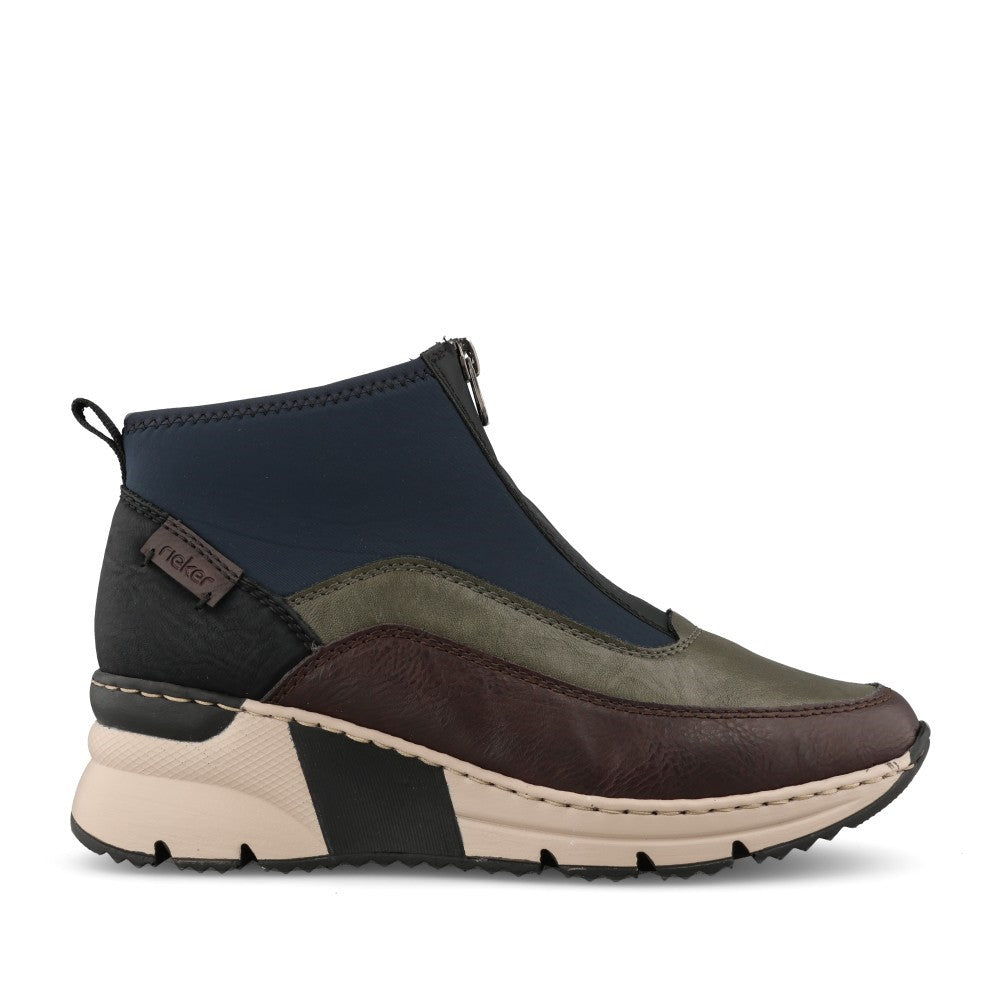 Rieker Ladies N6352 Ankle Boot In Multi