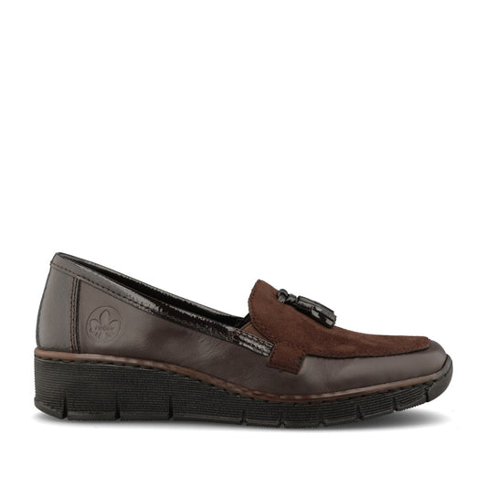 Rieker Ladies N9301 Shoe In Brown