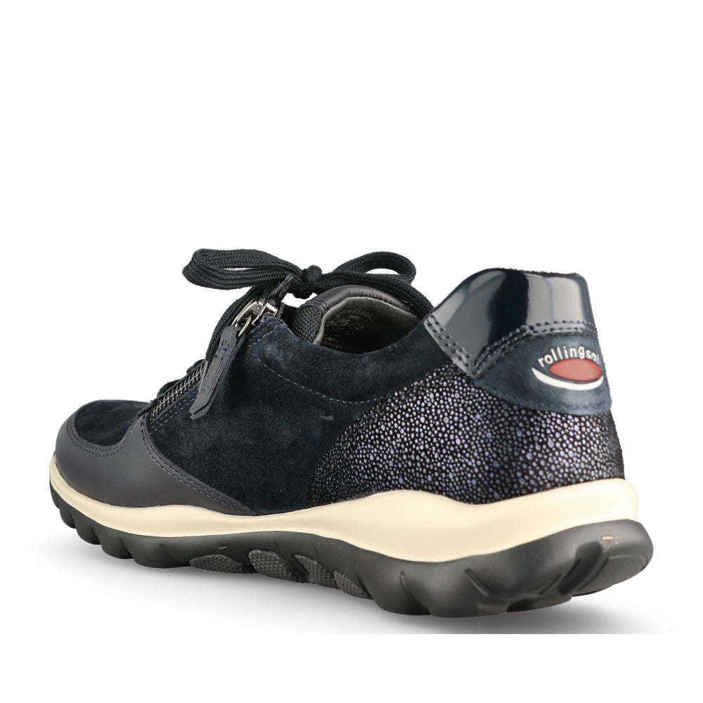 Gabor Ladies 0100.01 Fantastic Trainer In Dark Blue